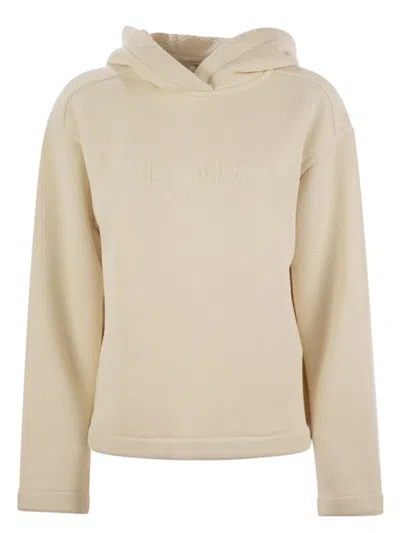 Max Mara Ivory Cotton Blend Gary Sweatshirt In Neutral