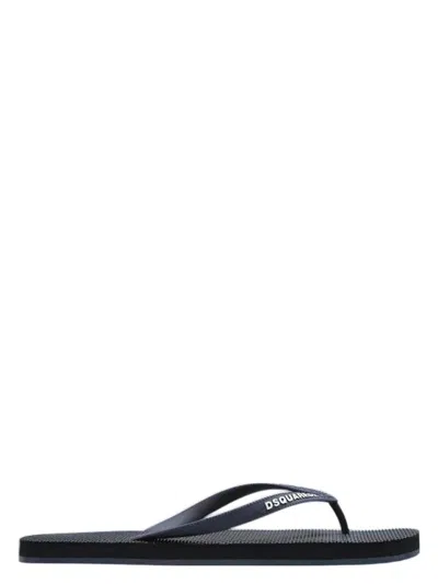 Dsquared2 Open Toe Thong Strap Sandals With Textured Sole