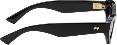 Bottega Veneta Black Bold Ribbon Stud Cat Eye Sunglasses