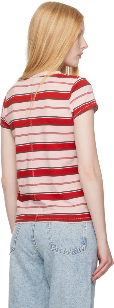Rag & Bone The Slub Stripe T-shirt In Multi