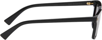 Bottega Veneta Black Triangle Stud Rectangular Sunglasses