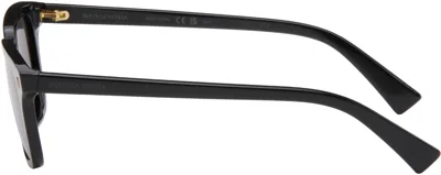 Bottega Veneta Black Triangle Stud Rectangular Sunglasses