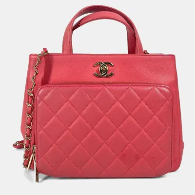 Pre-owned Chanel Crossbody Cc Coco Mark Matelasse Affinity Small Bag Tote Chain Shoulder Caviar Skin Pink