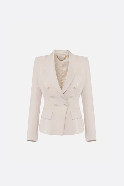 Elisabetta Franchi Double-breasted Blazer With Structured Shoulders