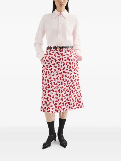 Jil Sander Floral-print Midi Skirt