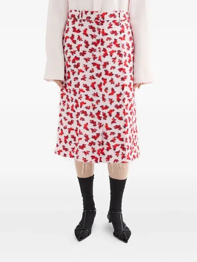 Jil Sander Floral-print Midi Skirt