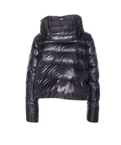 Herno Women Ultralight Cropped Bomber In Black