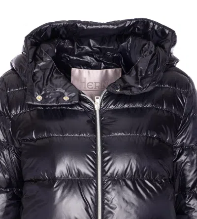 Herno Women Ultralight Cropped Bomber In Black