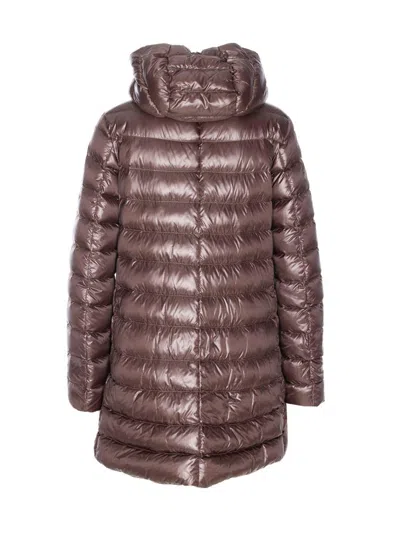 Herno Women A-shape Ultralight Down Jacket In Brown