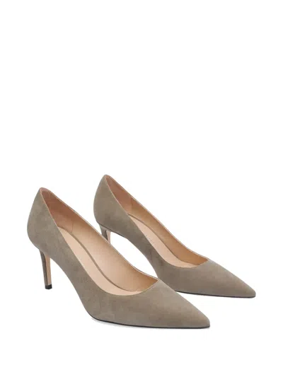 Stuart Weitzman Pointed Toe Suede Stiletto Heel Pumps