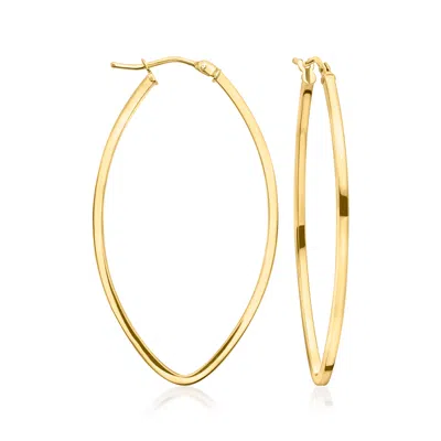 Ross-simons Italian 14kt Yellow Gold Marquise-shaped Hoop Earrings