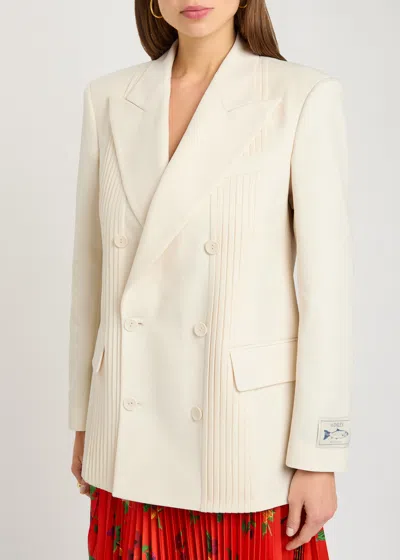 S.s. Daley Ss Daley Martha Pintuck Wool Blazer In White