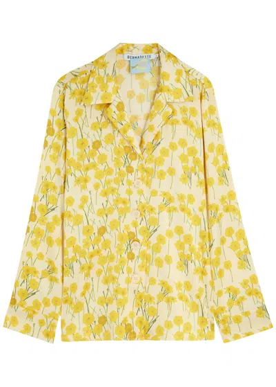 Bernadette Louis Floral-print Stretch-silk Pyjama Shirt