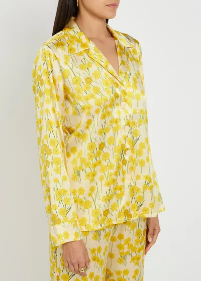 Bernadette Louis Floral-print Stretch-silk Pyjama Shirt