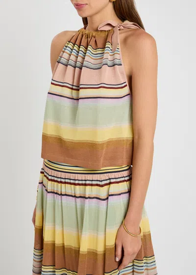 Zimmermann Coco Stripe Fine-knit Top In Multi