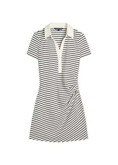 Veronica Beard Lanier Stripe Short-sleeve Polo Dress