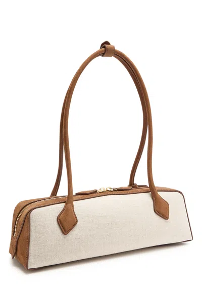 Alaïa Le Teckel Medium Shoulder Bag In Canvas And Leather