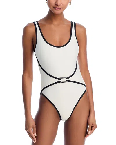 Solid & Striped The Melanie One Piece Swimsuit In White