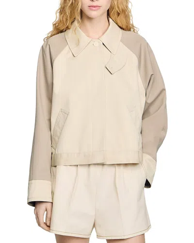 Sandro Bertrand Jacket In Neutral