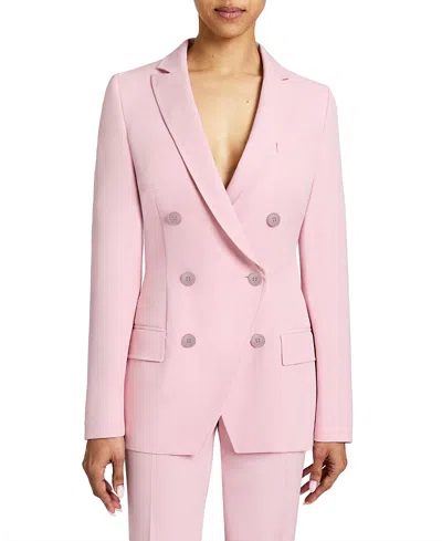 Santorelli Paco Double Breasted Jacket In Soft Stretch Crepe