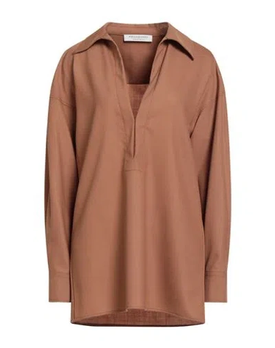 Philosophy Di Lorenzo Serafini Woman Top Camel Size 8 Polyester, Wool, Elastane