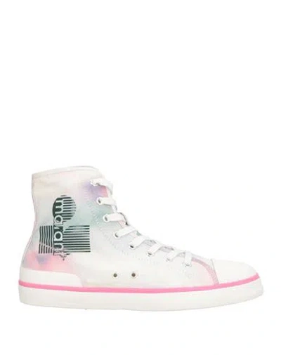 Isabel Marant Man Sneakers Off White Size 8 Textile Fibers