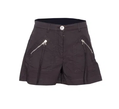 Pinko Teddy Shorts With Zipper And Pockets In Purple