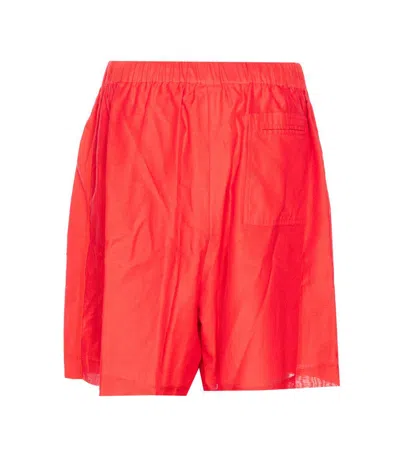 Pinko Lewis Bermuda Shorts Elastic Waistband In Red
