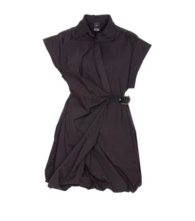 Pinko Draped Mini Dress Belted Waist