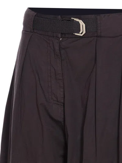 Pinko Belted Wide Leg Tapered Trousers