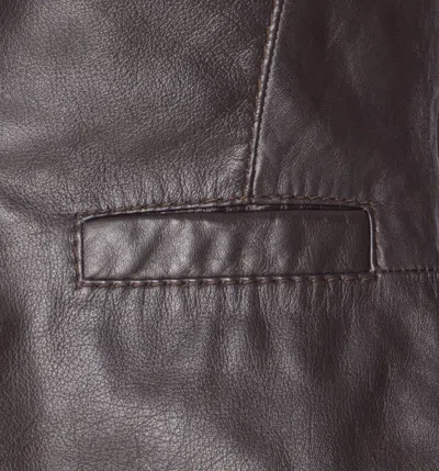 Pinko Leather Vest With V-neck And Front Pockets In Black