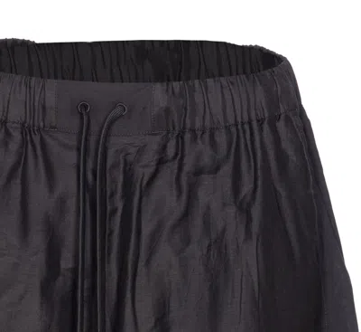 Pinko Bermuda Shorts With Back Pocket And Elasticized Waist In Black
