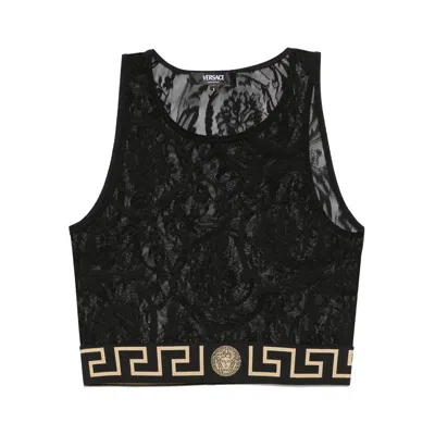 Versace Underwear Top Baroque Jacq Clothing In Blue