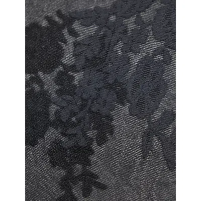 Valentino Sheer Floral Pattern Lycra Tights With Elastic Waistband In Black
