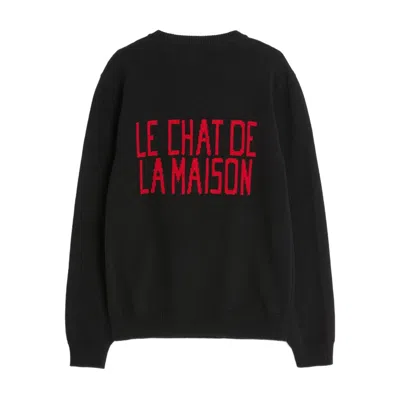 Valentino Garavani Sweater With Le Chat De La Maison Patch In Black