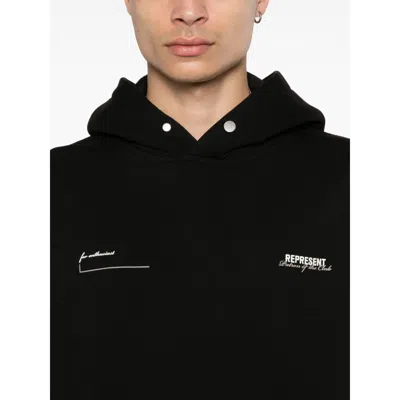 Represent 'patron Of The Club' Black Hoodie With Front And Back Logo Print