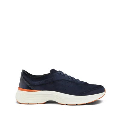 Santoni Bounce Lace-up Sneakers In Blue