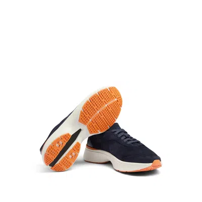 Santoni Bounce Lace-up Sneakers In Blue