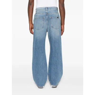 7 For All Mankind Wide Leg Mason Jeans In Multi