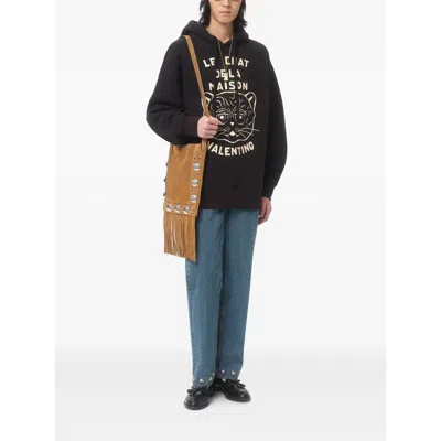Valentino Garavani Sweatshirt With Le Chat De La Maison Patch In Black