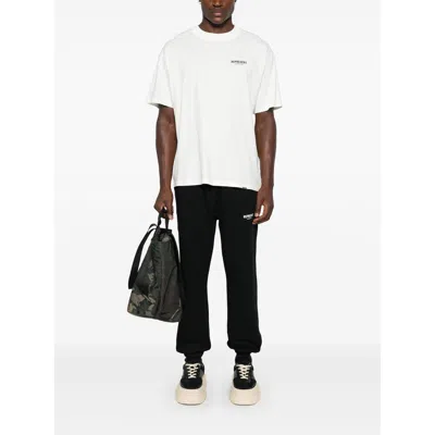 Represent White Crewneck T-shirt With With Front And Back Owners Club Print In Cotton Man