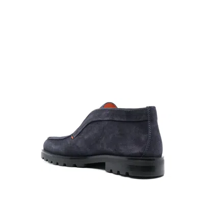 Santoni Rock Ankle Boot In Suede