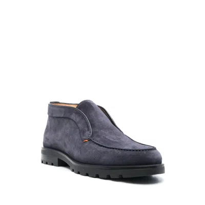 Santoni Rock Ankle Boot In Suede