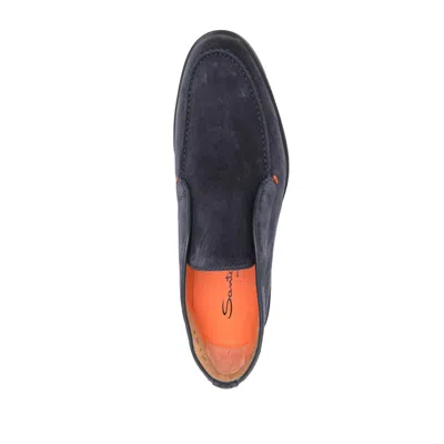 Santoni Rock Ankle Boot In Suede