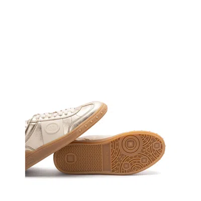 Valentino Gold Laminated Calfskin Upvillage Sneakers