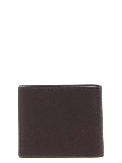 Tom Ford Soft Grain Leather T Line Classic Bifold Wallet In Brown