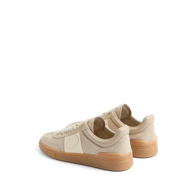 Valentino Suede High-top Sneakers Contrast Panel In Neutral