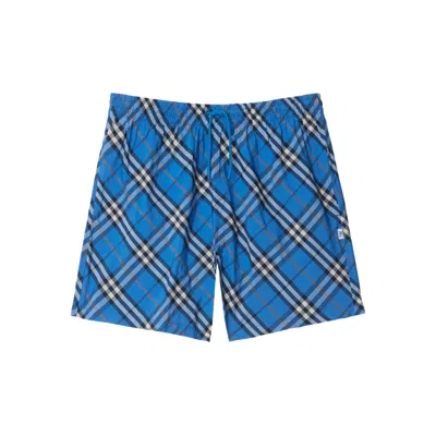 Burberry Check Drawcord Elastic Waist Swim Shorts