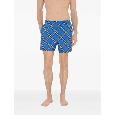 Burberry Check Drawcord Elastic Waist Swim Shorts