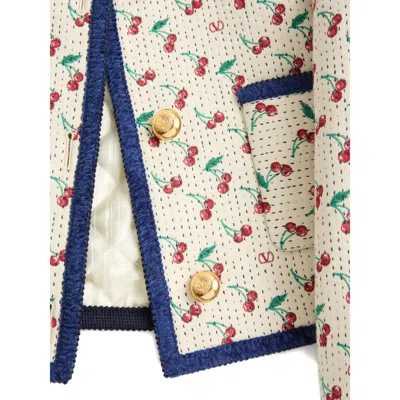 Valentino Jacquard Jacket With Button Detailing And Front Pockets